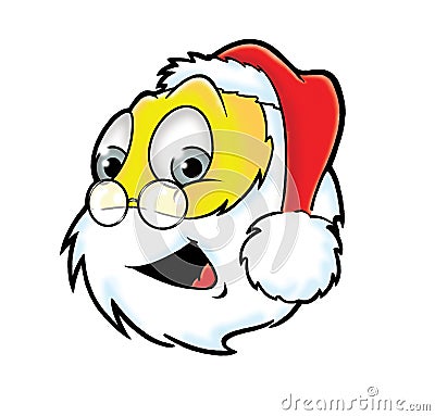 Cheerful Santa Claus smiley Stock Photo