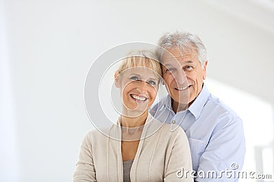 Cheerful senior couple at home Stock Photo