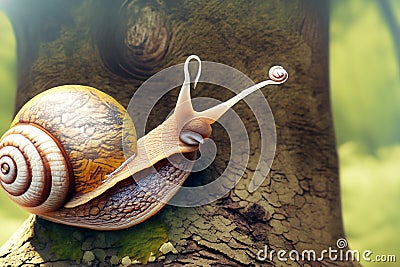 A cheerful snail Stock Photo