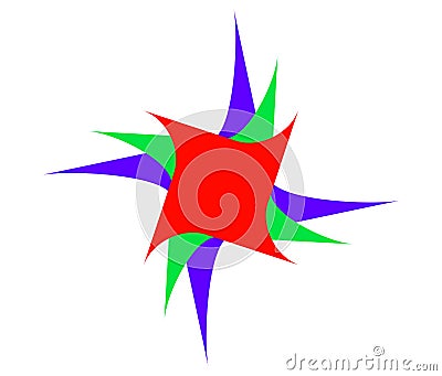 Cheerful - twelve - pointed - star - 9 Stock Photo