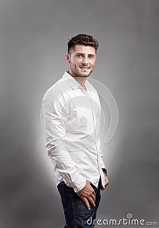 Cheerful young man Stock Photo