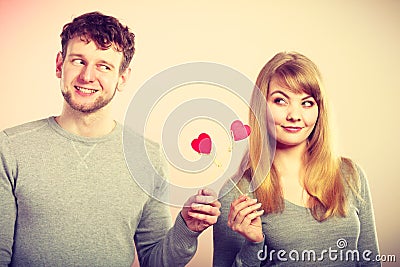 Cheerful youngsters playing together. Stock Photo