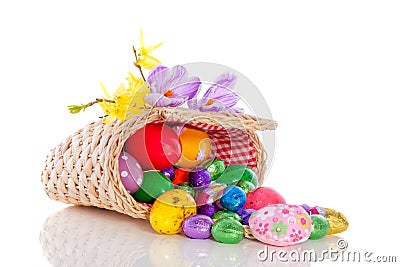 Cheerfull easter eggs Stock Photo