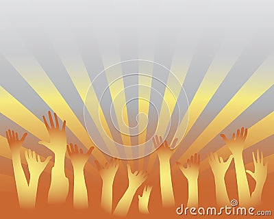 Cheering audience Vector Illustration