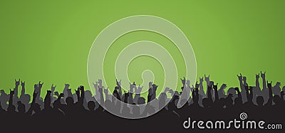 Cheering Crowd 12 Vector Illustration