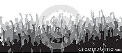 Cheering Crowd 20 Vector Illustration