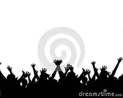 Cheering fans Stock Photo