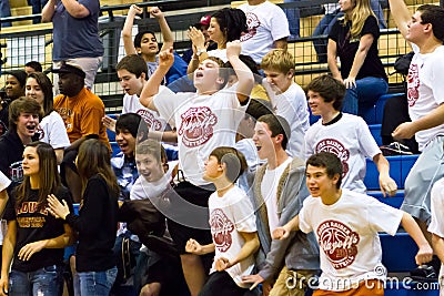 Cheering high school boys Editorial Stock Photo