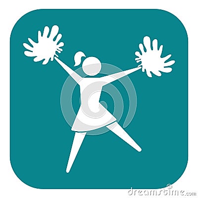 cheerleader dancing. Vector illustration decorative design Vector Illustration