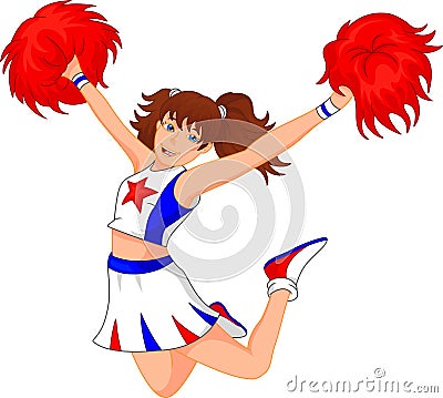 cheerleader girl Vector Illustration