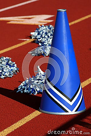 Cheerleader megaphone Stock Photo