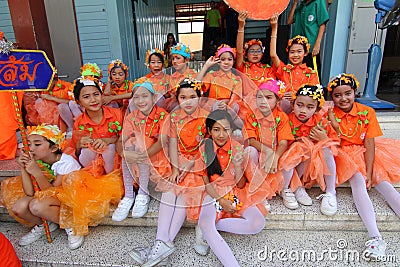 Cheerleader Sports elementary school students Editorial Stock Photo