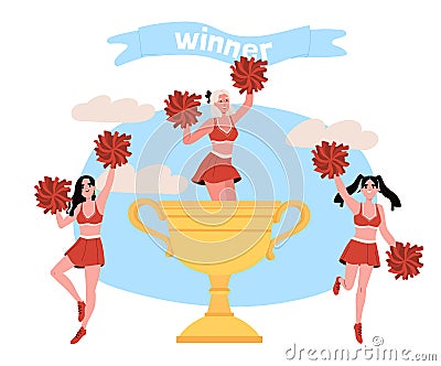 Cheerleader support vector concept Vector Illustration