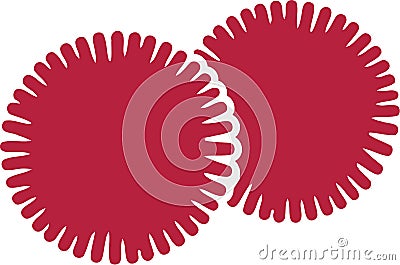 Cheerleading pom pom Vector Illustration