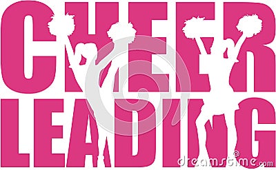 Cheerleading word with cutout Vector Illustration