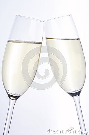 cheers - dinner for two Stock Photo