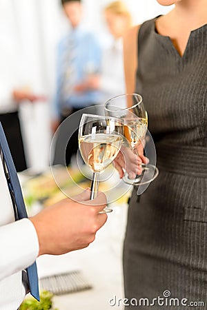 Cheers to business successful cooperation Stock Photo