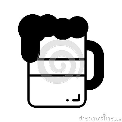 Cheers vector icon in new style, editable design of beer mug Vector Illustration