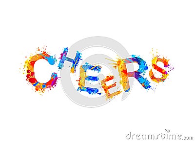 Cheers! Vector splash paint Vector Illustration