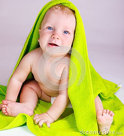 Cheery baby Stock Photo