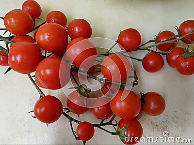 Cheery Tomatoes white background Stock Photo