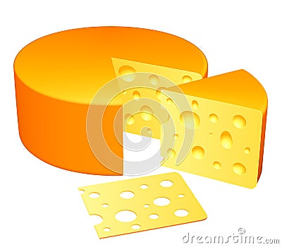 Cheese. Vector Illustration