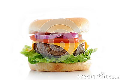 Cheese Burger Stock Photo