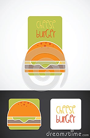 Cheese burger illustration Vector Illustration