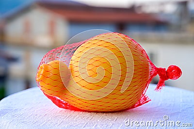 Cheese collection, Italian cheese provolone or caciocavallo made from sheep or cow milk in South Italy, yellow smoked Stock Photo