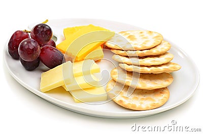 Cheese and crackers Stock Photo