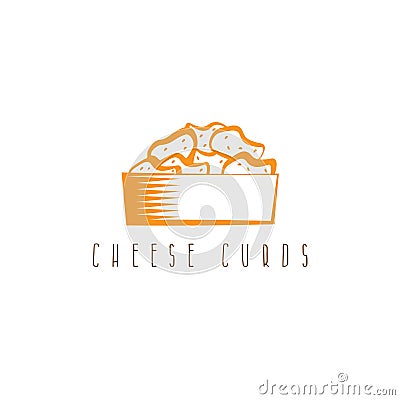 Cheese curds in bowl vector design Vector Illustration