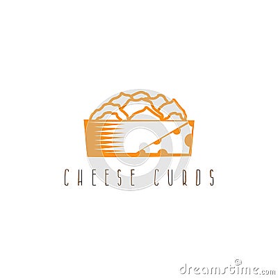 Cheese curds in bowl vector design Vector Illustration