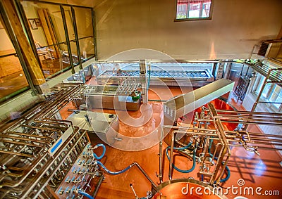 Cheese factory in the Appenzell Alps in Switzerland Stock Photo