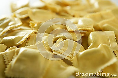 Cheese filled Italian pasta texture Stock Photo