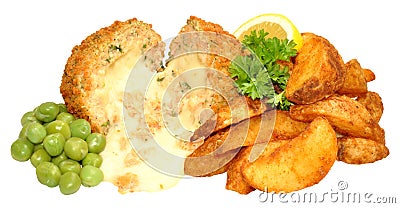 Cheese Filled Salmon Fish Cakes Stock Photo