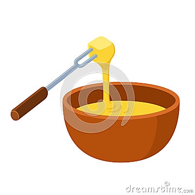 Cheese fondue illustration Vector Illustration