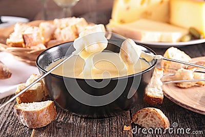 Cheese fondue Stock Photo