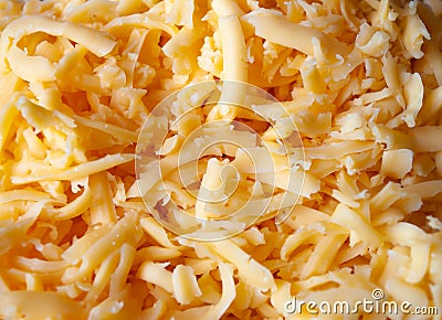 Grated cream cheese close-up Stock Photo