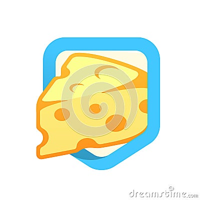 Cheese Maasdam - Vector logo Vector Illustration