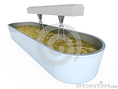 Cheese making machine Stock Photo