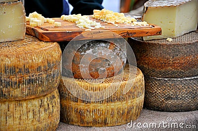 Cheese market in Florence, Italy Stock Photo