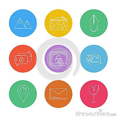 cheese , nib, card , message , navigation , cyber , security ,i Vector Illustration