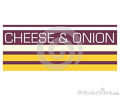 Cheese and Onion vector graphic concept on a white background Stock Photo