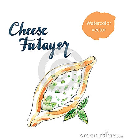 Cheese pastry Vector Illustration