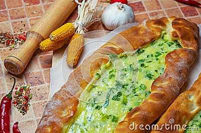 Cheese pide Stock Photo