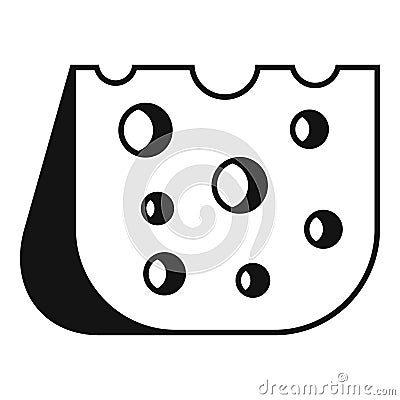 Cheese piece icon simple vector. Milk factory Vector Illustration