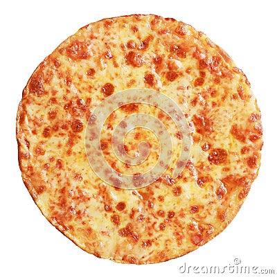 Cheese pizza isolated Stock Photo