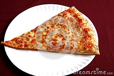 Cheese pizza slice Stock Photo