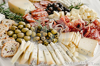 Cheese Platter Delight Stock Photo