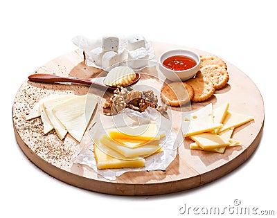 Cheese platter Stock Photo